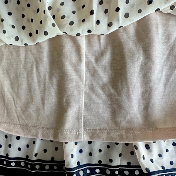 Max Studio SZ S Cream and Black fully lines skirt Nwt - Picture 6 of 7